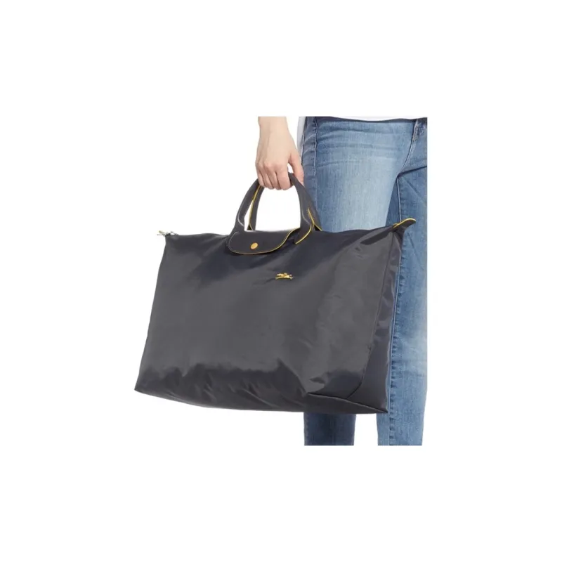 LONGCHAMP Le Pliage Nylon Fabric Dumpling Bag Travel Bag Handbag Shoulder Bag Unisex Metal Gray-4
