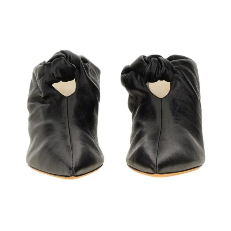KHAITE Wrap toe Slippers Women's Black-3