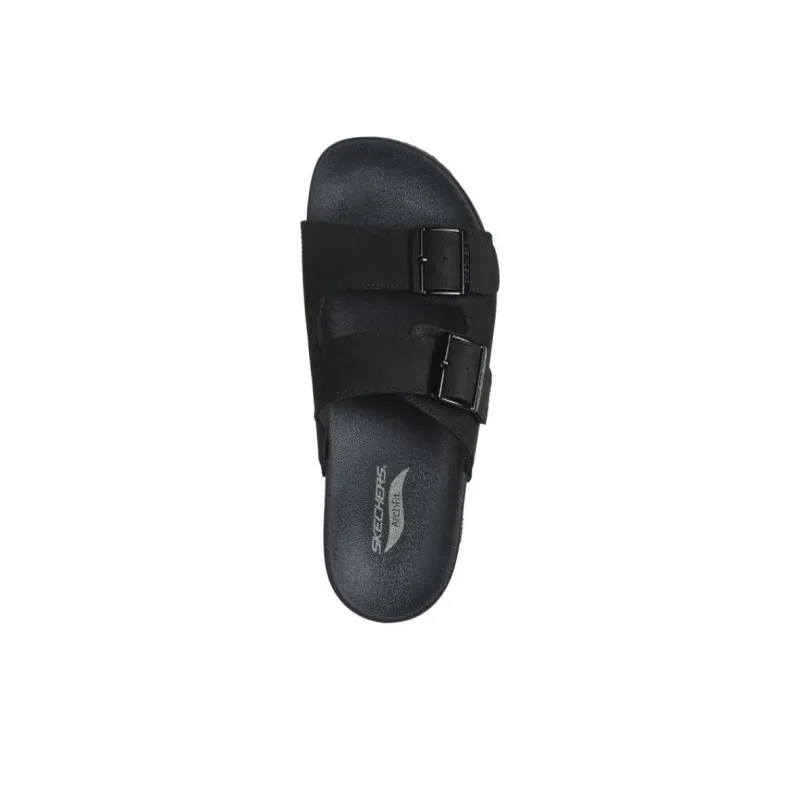 Skechers Arch Fit Slip Resistant Abrasion Resistant Slide Slippers Men's Black-3