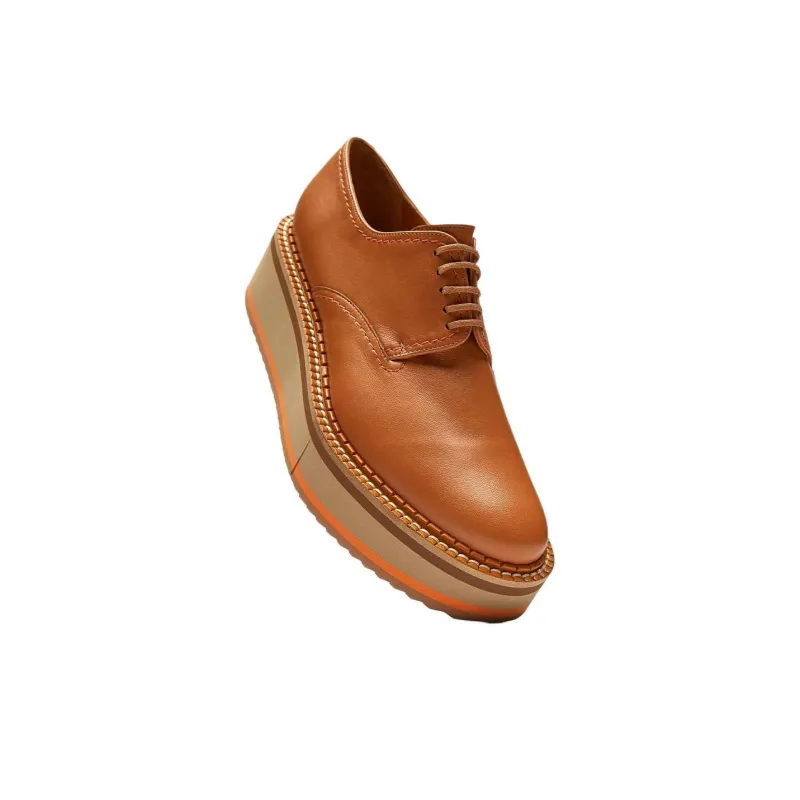 CLERGERIE Brook Casual Single Shoes 4.5cm Women's Brown-2