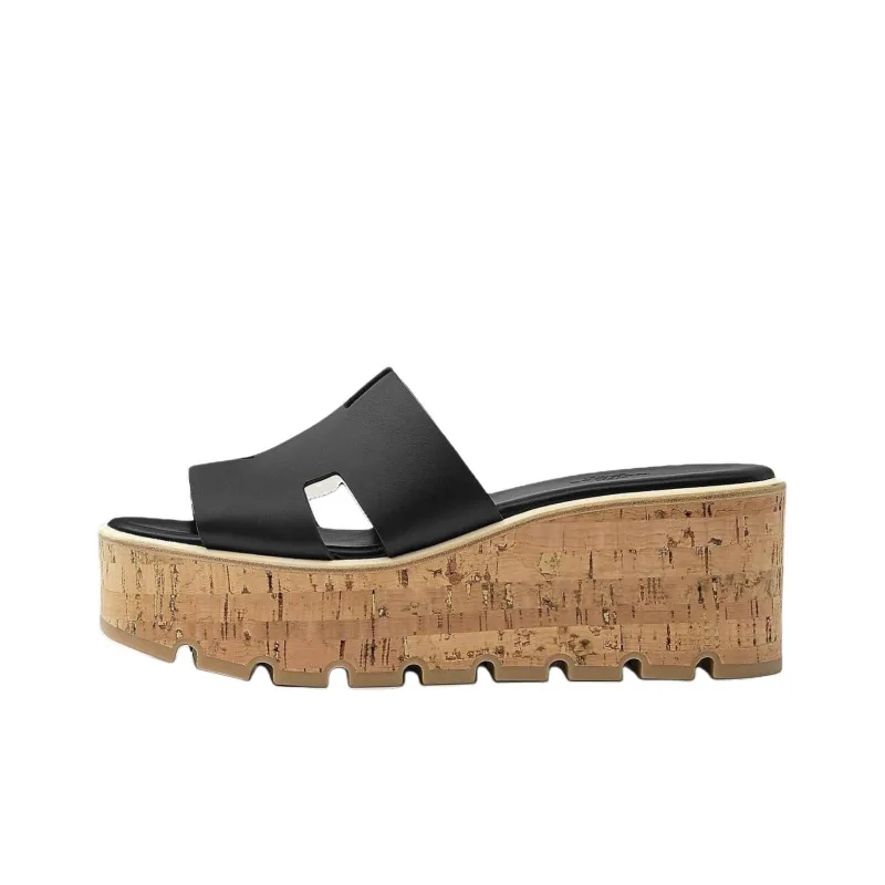 HERMES Eze 30 Sandal Noir-0