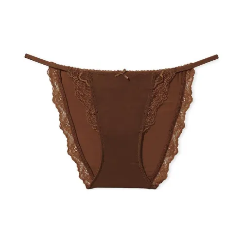Victoria's Secret DREAM ANGELS Lace Adjustable String Bikini Panty / Mousse Underpants Women's 1 Pack Mousse