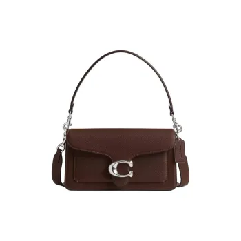 COACH Tabby Polished Litchi Grain Leather Shoulder Bag, Crossbody Bag, Handbag Women's Maple