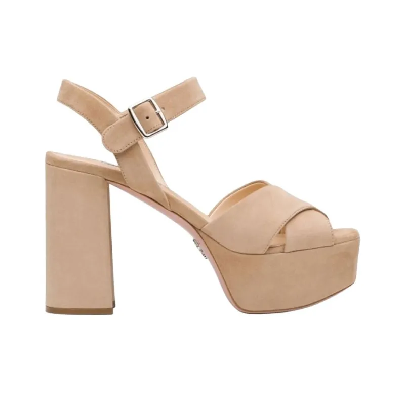 PRADA Cameo Strap Sandals Women's Beige-1