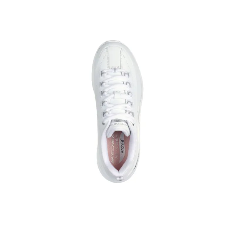 Skechers ARCH FIT 2.0 Anti Slip Wear Resistant Low Top Casual Shoes Women's White Silver-3