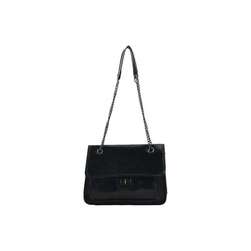Carksky PU Shoulder Bag Women's Black-0