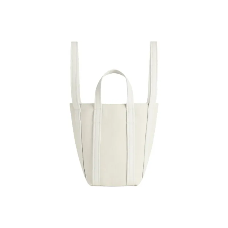Balenciaga Cotton Fabric Tote Bag, Shopping Bag, Portable Crossbody Bag, Shoulder Bag Extra Small Women's Beige-4