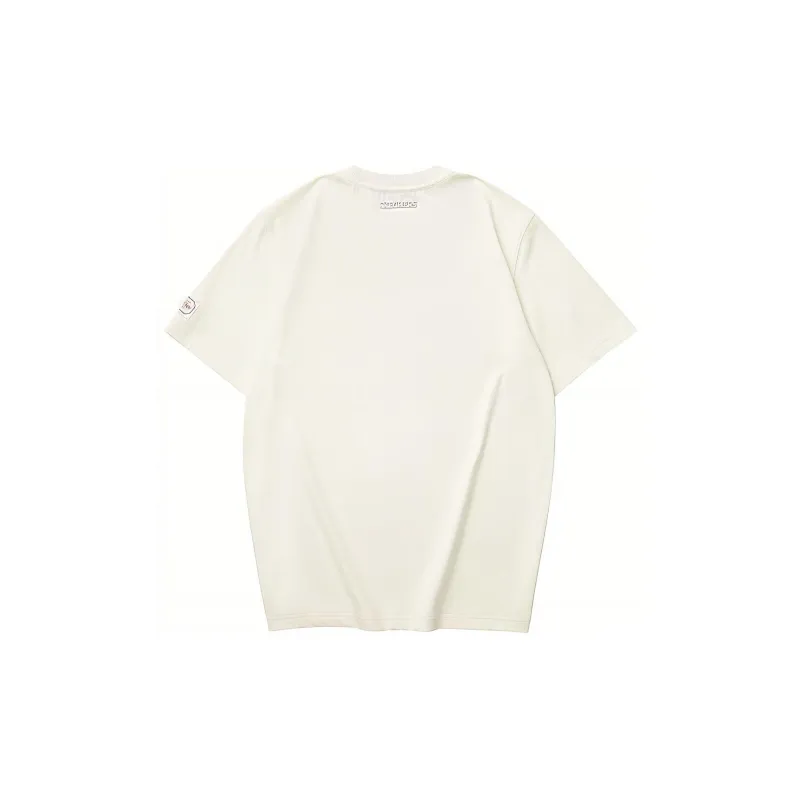 Skechers T Shirt Unisex Cream Beige White-1