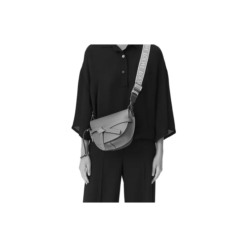 LOEWE Gate Cow Leather Bowknot Bag Shoulder Bag Crossbody Bag Small Size Women's Desert Brown-5