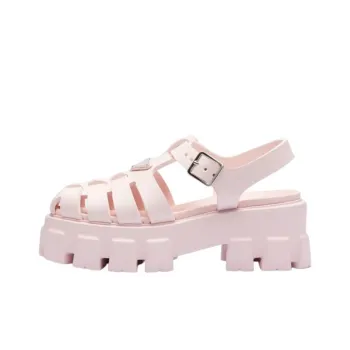 PRADA Monolith Foam Rubber 55mm Sandals Alabaster Pink Women's