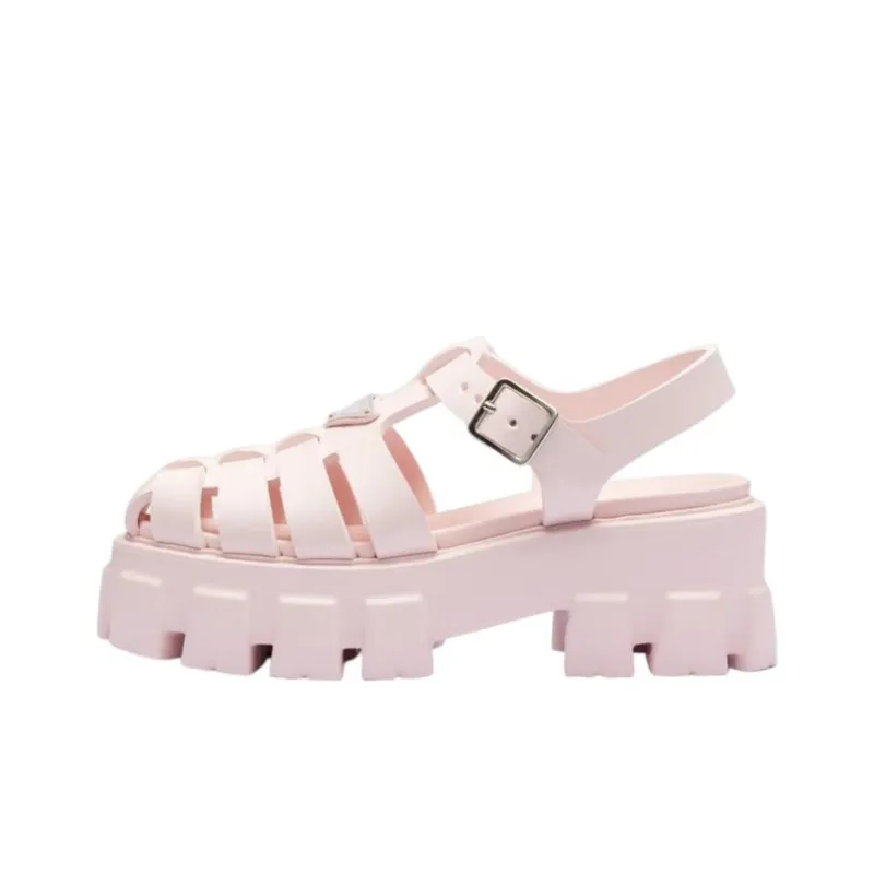 PRADA Monolith Foam Rubber 55mm Sandals Alabaster Pink Women's-0