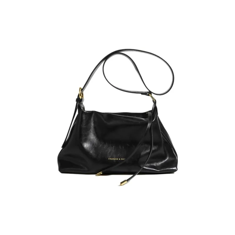 Carksky PU Shoulder Bag Crossbody Bag Women's Ecru/Black-6