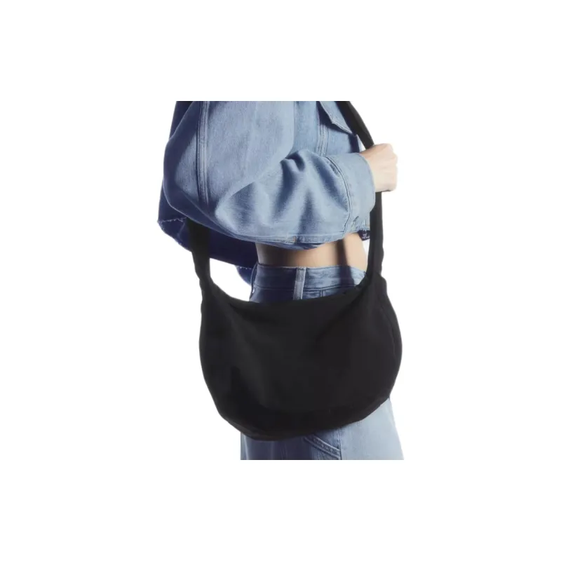 COS Polyamide Saddle Bag, Shoulder Bag, Crossbody Bag Medium Size Unisex Black-5