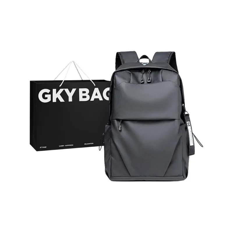 GKY Composite Cloth Backpack Regular Men's Light Gray/Dark Gray/Black-3