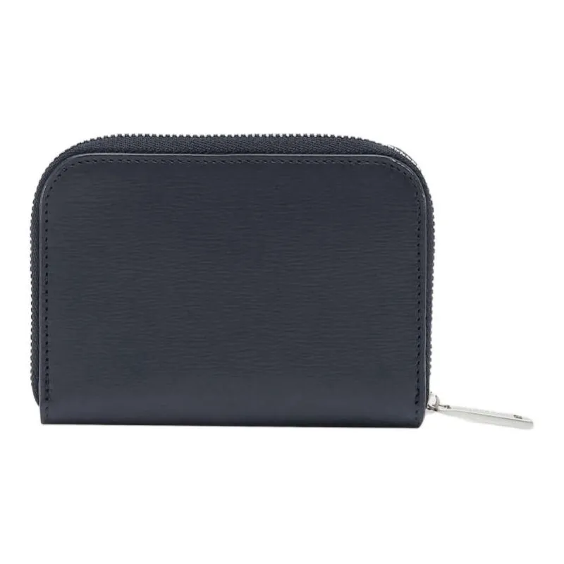 FERRAGAMO Palm Calfskin Wallet Men's Midnight Blue & Black-1