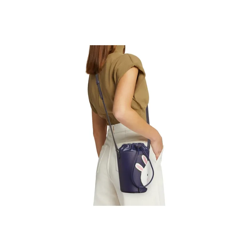 Furla LINE FRIENDS Co branded Leather Bucket Bags Shoulder Bag Crossbody Bag Mini Women's Blue Multicolor-4
