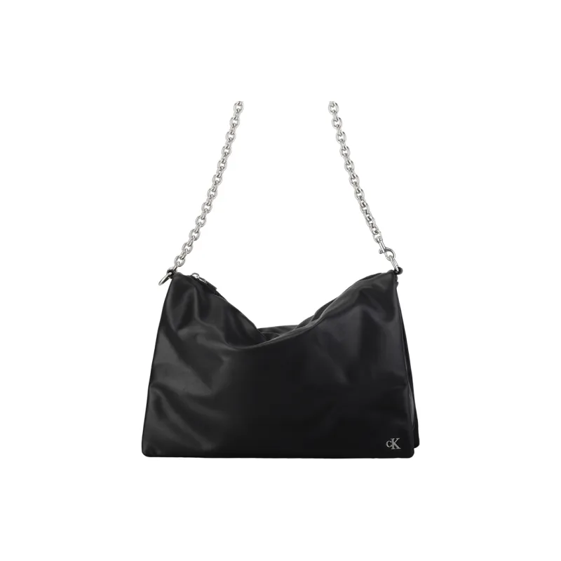 CALVIN KLEIN Blended Material Shoulder Bag Women's Space Black-1