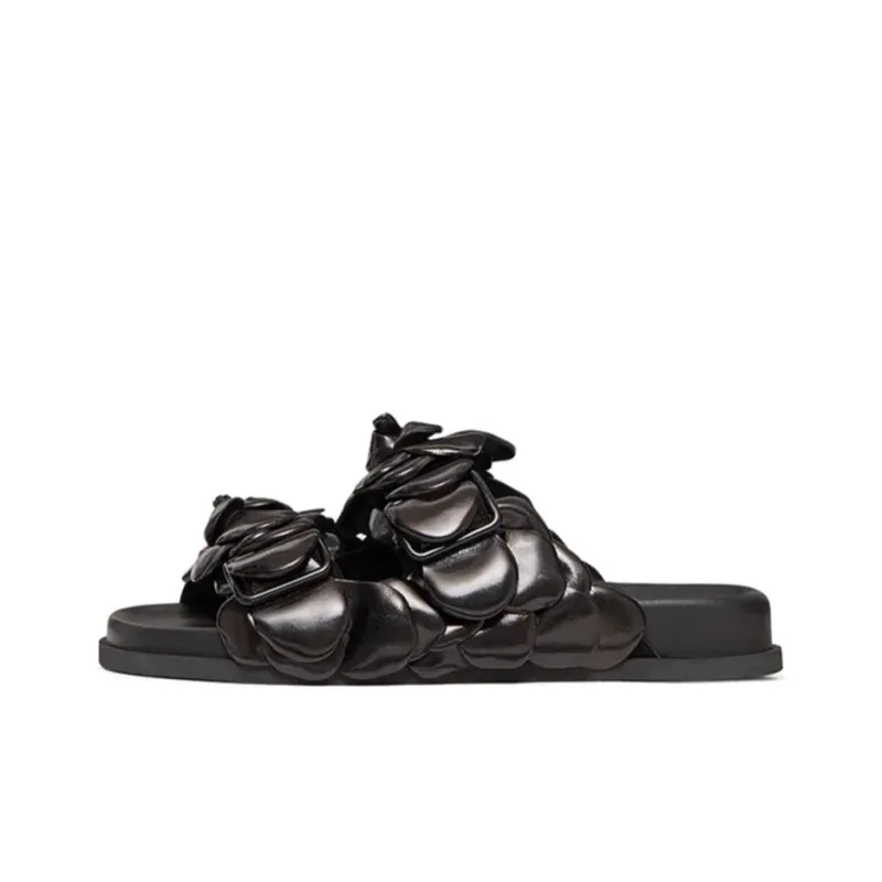 Valentino Atelier Slide Slippers Women's Black-0