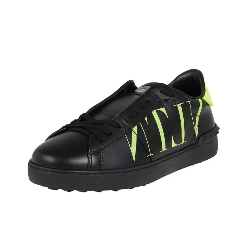Valentino Low Top Stylish Skateboarding Shoes Men's Black-2