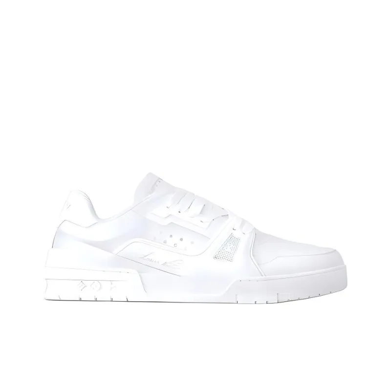 LOUIS VUITTON Trainer Skateboard Shoes Men Low Top White-1