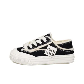 B10CROWN Slip Resistant Breathable Lightweight Low Top Canvas Shoes Women's Black