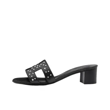 HERMES Oasis Odor-Resistant Slide Slippers Women's Black