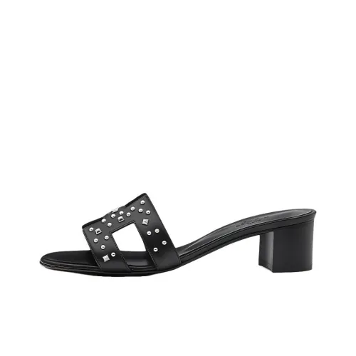 HERMES Oasis Slide Slippers Women's Black