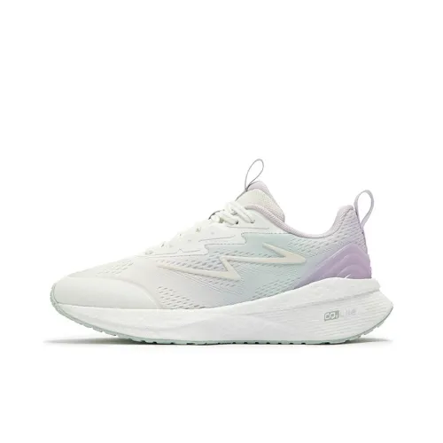 361° Popping Foam Running Shoes Women's Low-Top Feather White/Light Grape Purple