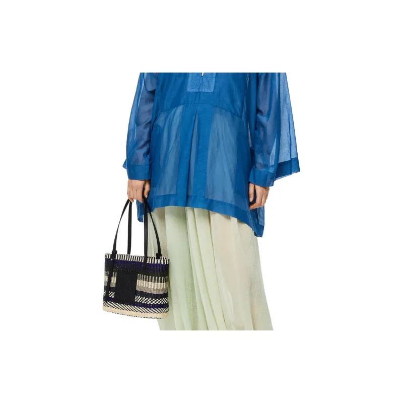 LOEWE Square Basket Palm With Cow Leather Vacation Bag, Handbag, Shoulder Bag Women's-4