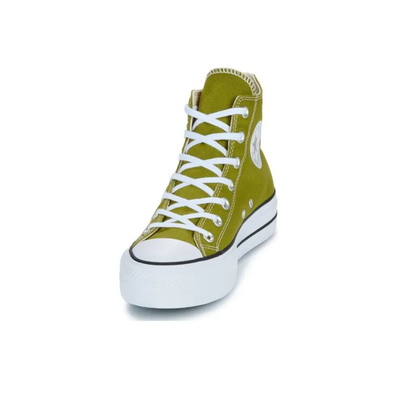 Converse Anti Slip Wear Resistant Mid Top Canvas Shoes Women's Green-2
