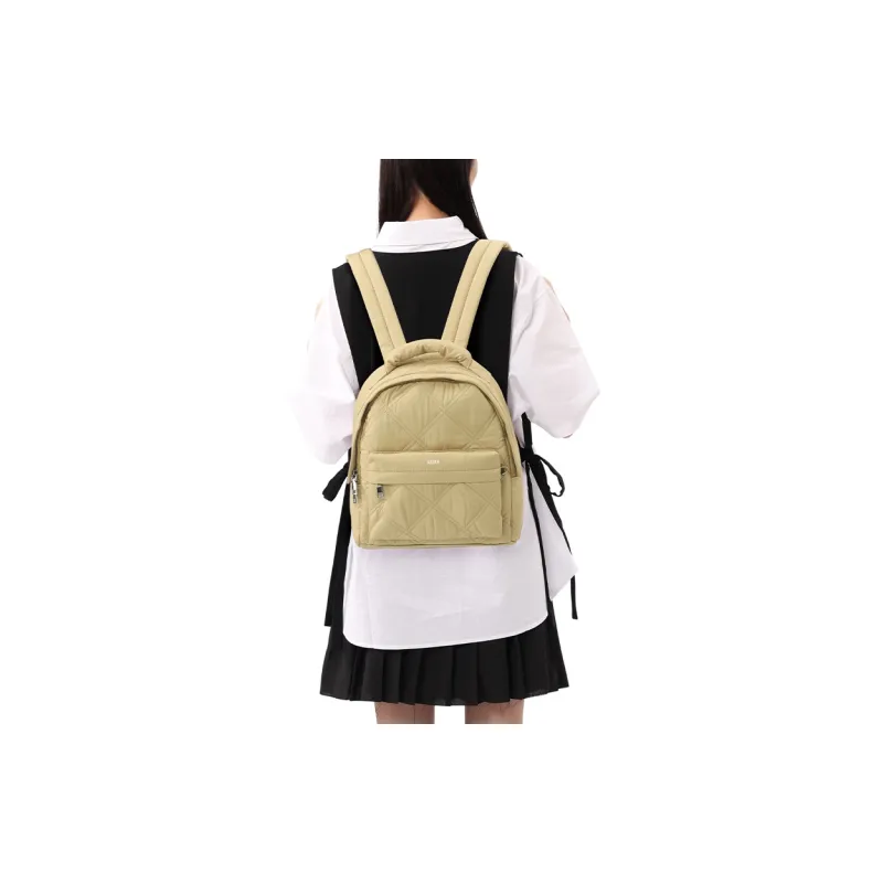 Sisea Fabric Backpack Regular Women's Ecru Light Green Gray Black-17