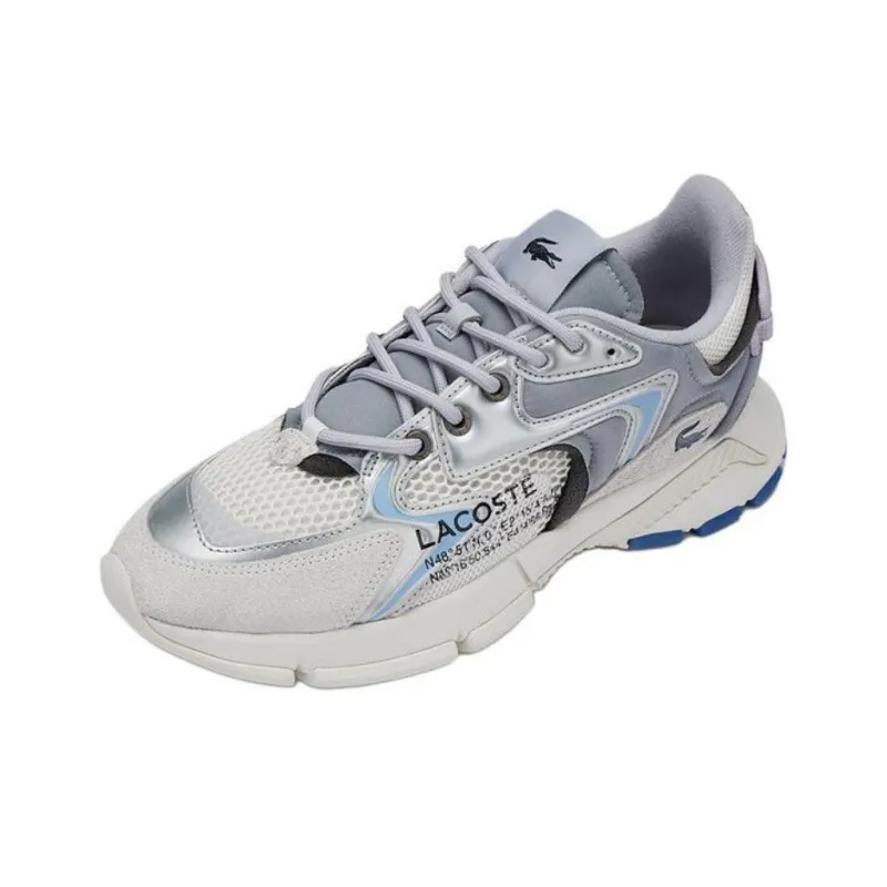 LACOSTE Slip Resistant Low Top Casual Shoes Men's Silver-1