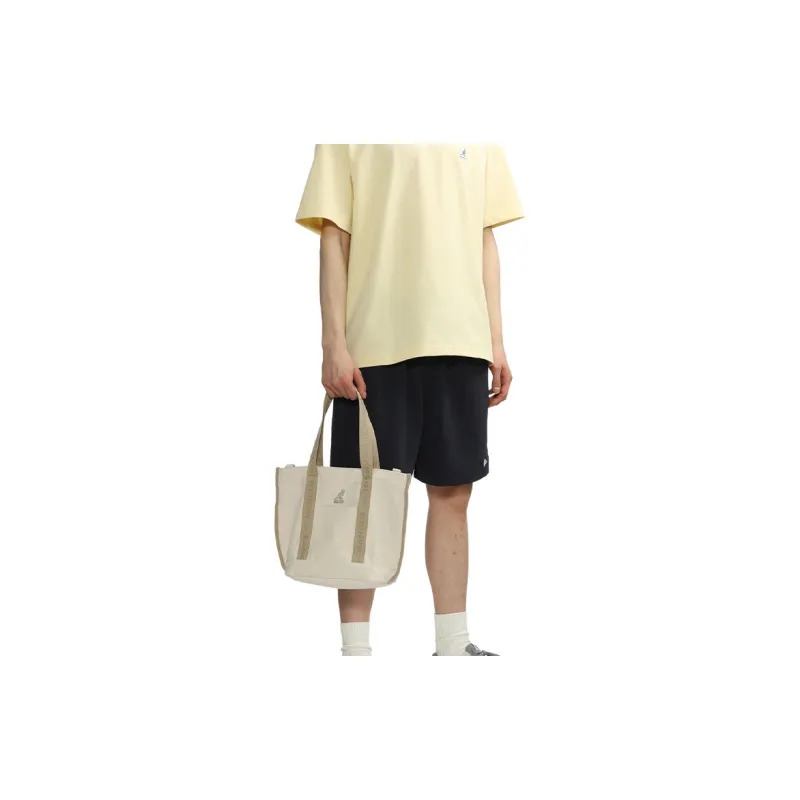 KANGOL Cotton Tote Bag Shopping Bag Portable Crossbody Bag Shoulder Bag Regular Unisex Beige-3