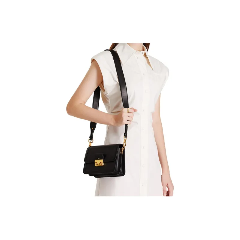 JW PEI Leather Tofu Bag Small Square Bag Shoulder Bag Crossbody Bag Women's Apricot/Ecru/Black-9