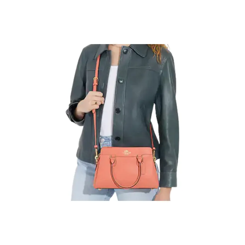 COACH Darcie Cow Leather Handbag, Shoulder Bag, Crossbody Bag Mini Women's Light Coral Red-4
