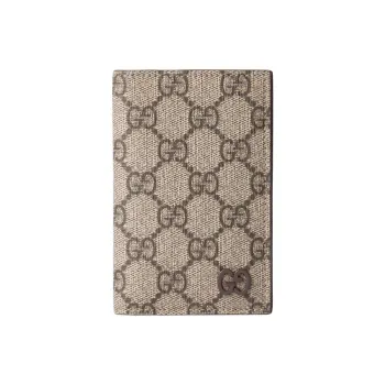 GUCCI Supreme Canvas Card Holder Men's Beige