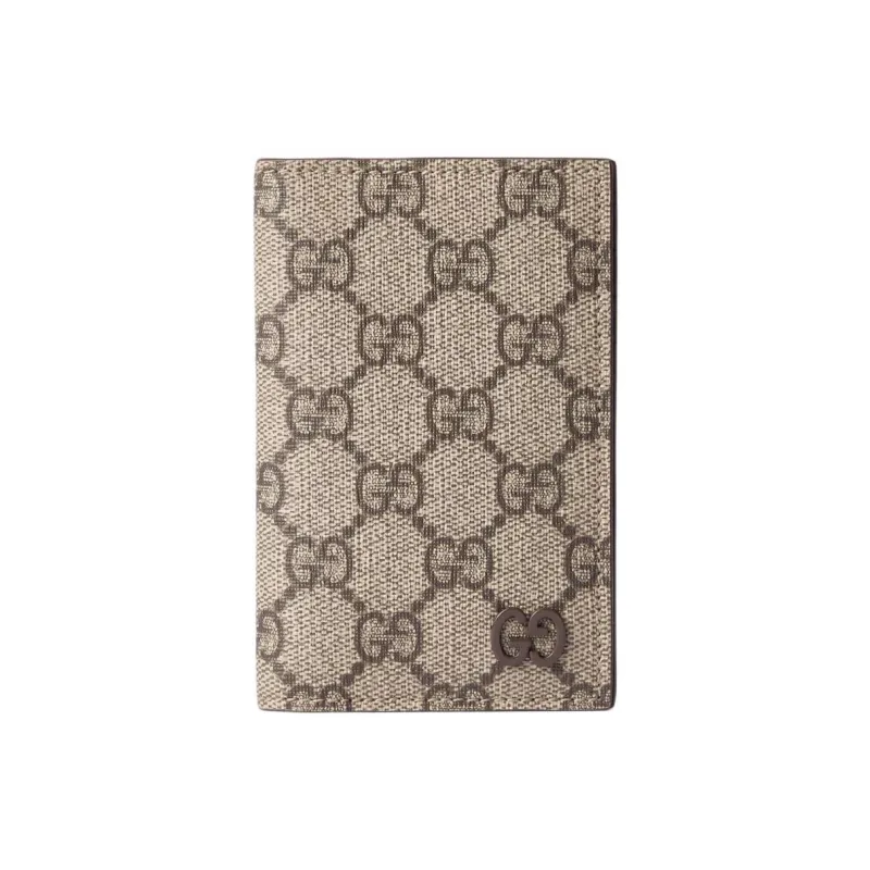 GUCCI Supreme Canvas Card Holder Men's Beige-0