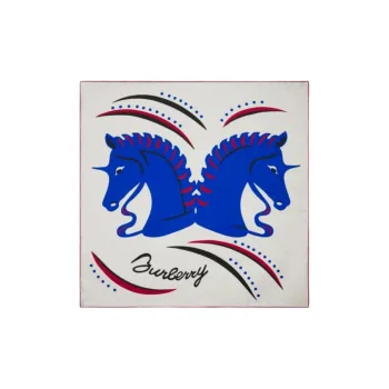 Burberry Mirrored Horse Silk Scarf