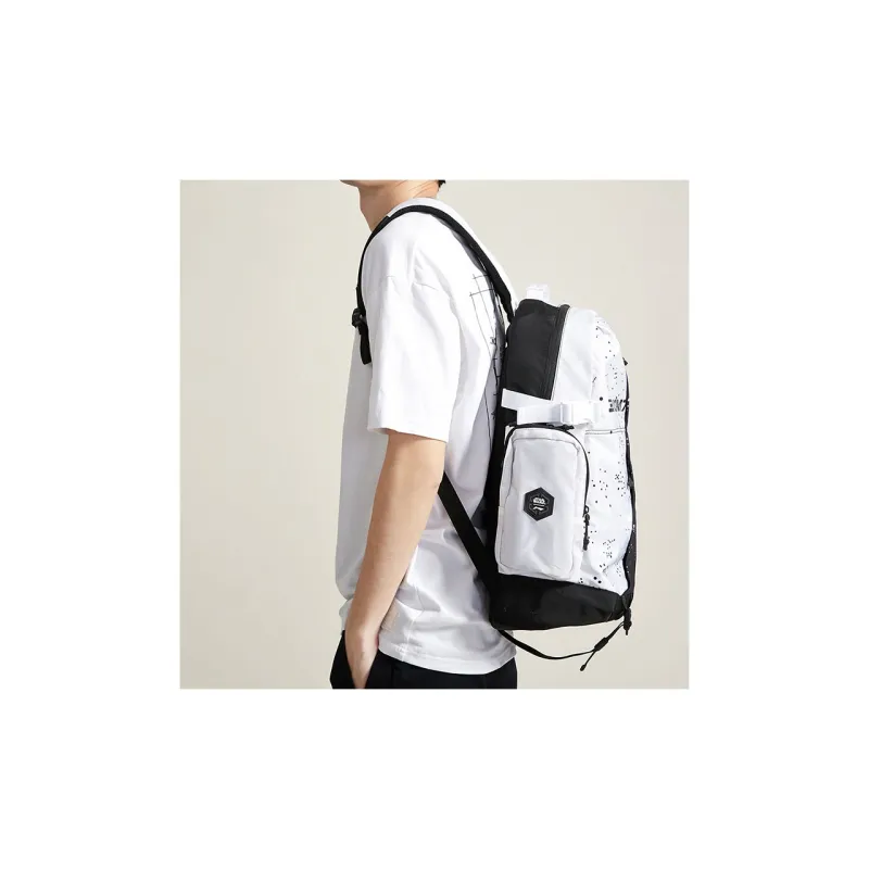 LiNing × Star Wars Collaboration Polyester Backpack Regular Unisex Black White-4