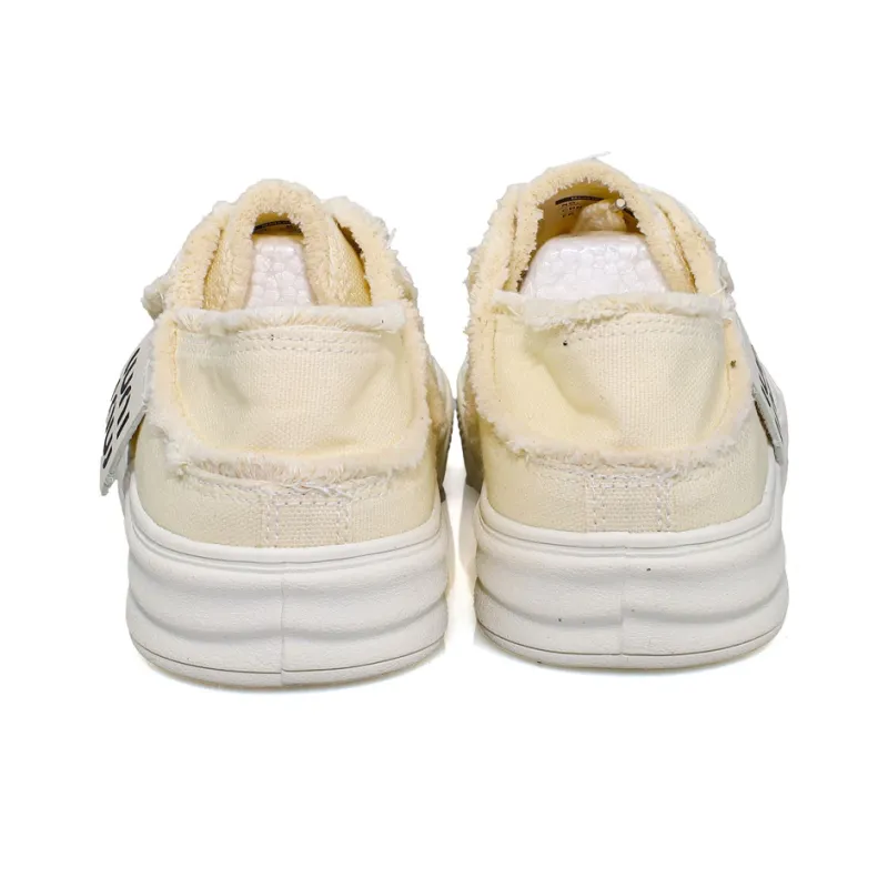 B10CROWN Anti Slip Wear Resistant Breathable Lightweight Low Top Canvas Shoes Women's Yellow-4