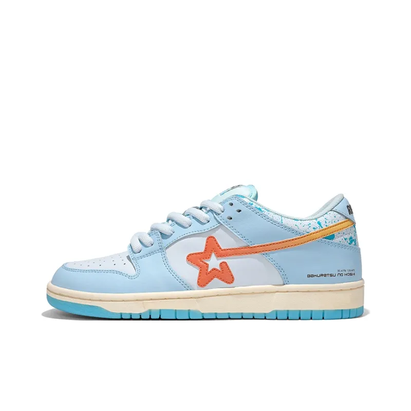 RIPSTAR SKBD Low Maxes Future Anti Slip Wear Resistant Low Top Skateboard Shoes Unisex Blue Orange-0