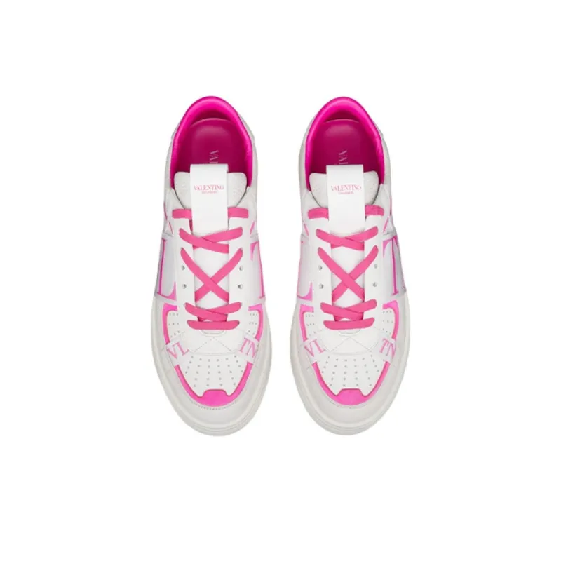 Valentino VL7N Low Top Stylish Skateboarding Shoes Men's White Pink-3