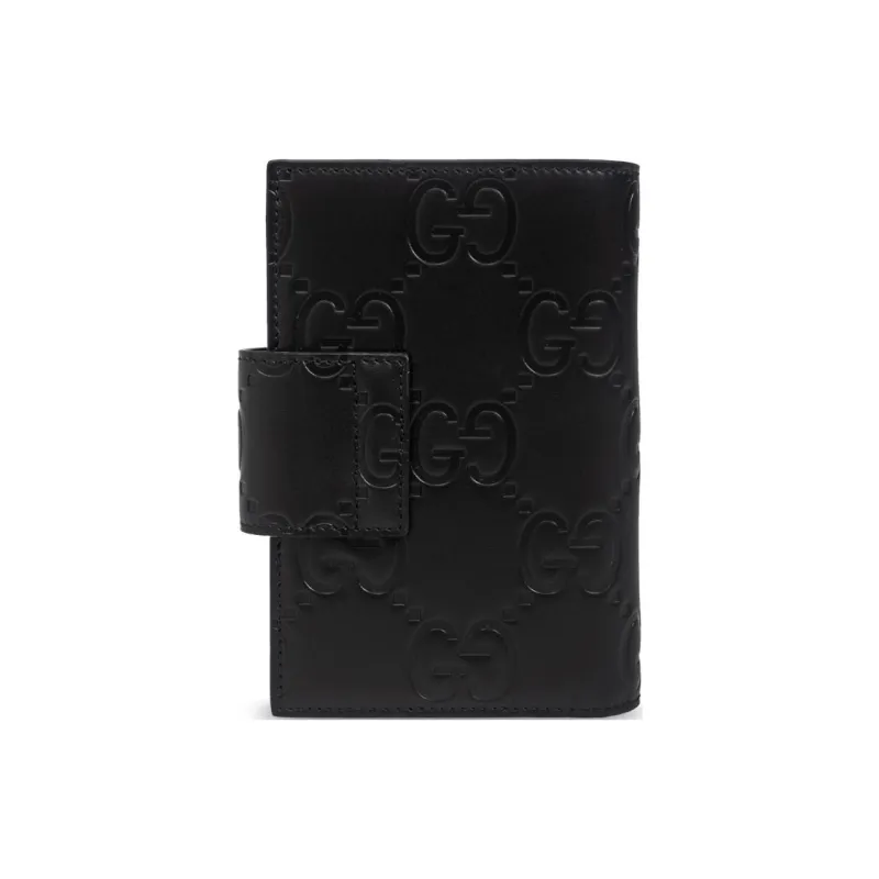 GUCCI Leather Passport Holder Women's Black-2