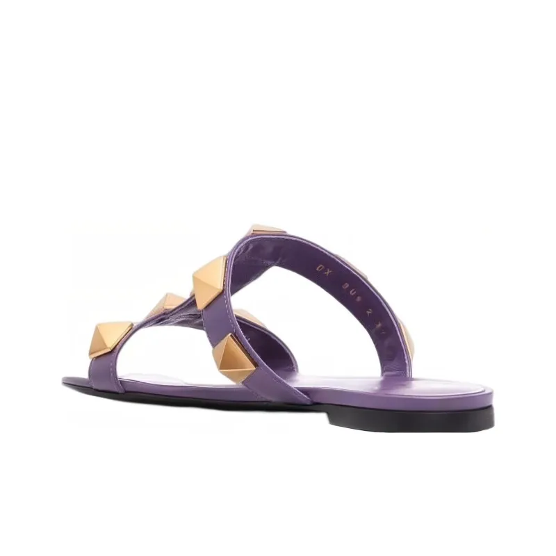 Valentino Slide Slippers Women's Purple-4