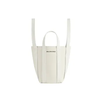 Balenciaga Cotton Fabric Tote Bag, Shopping Bag, Portable Crossbody Bag, Shoulder Bag Extra Small Women's Beige