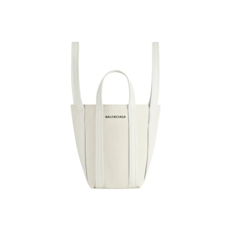 Balenciaga Cotton Fabric Tote Bag, Shopping Bag, Portable Crossbody Bag, Shoulder Bag Extra Small Women's Beige-0