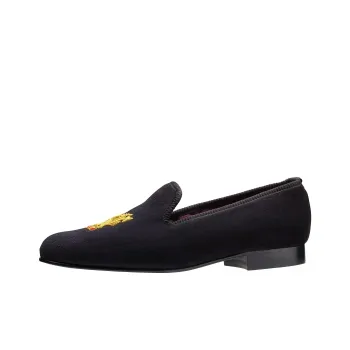 CROCKETT & JONES Lion Rampant Loafers Men's Black
