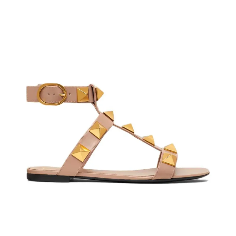 Valentino Roman Stud Fashion Sandal Women's Gold-1