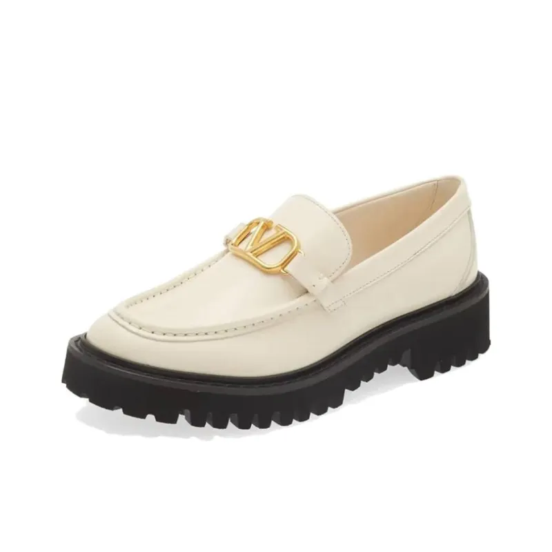 Valentino VLogo Signature Loafers Women's Ecru-2