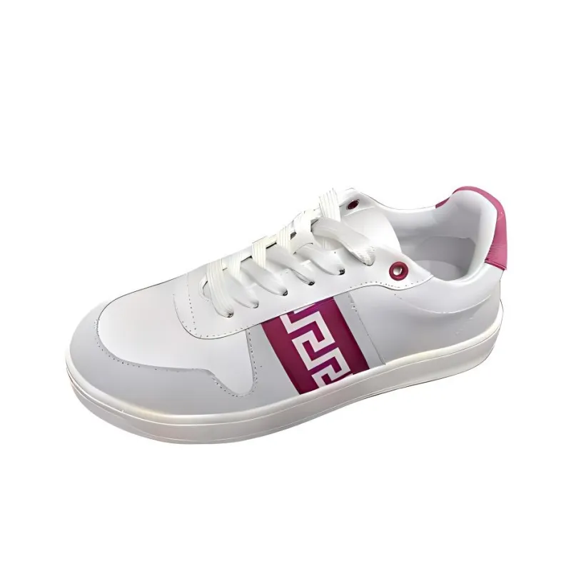 VERSACE Women's La Greca Sneaker 'White Pink'-0